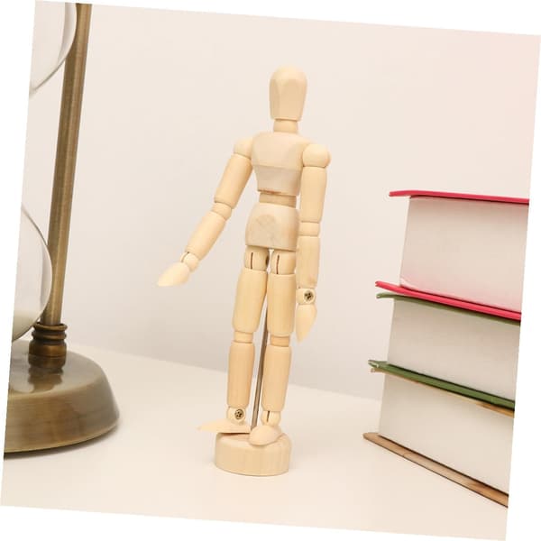 2 stk. træmodel skitse tegnefigurer sæt 11,4 cm og 14 cm