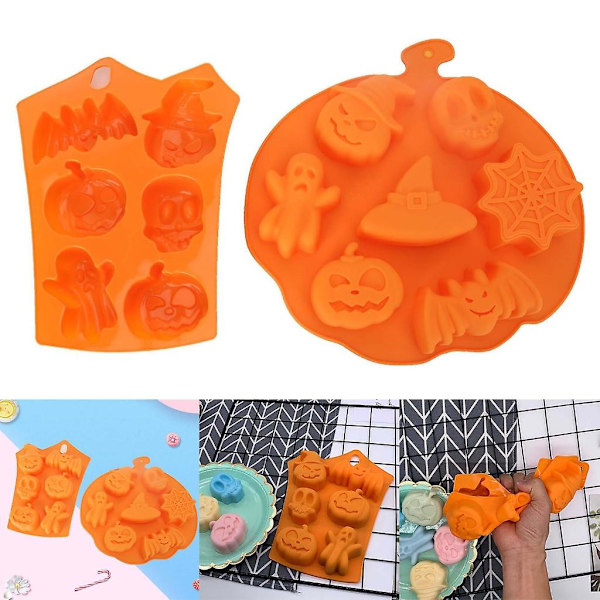 Pyöreä leivonnainen keksimuotit Kurpitsa Kallo Lepakko Muotoinen Fondant Kakku Kakku DIY Tarvikkeet Pyöreä