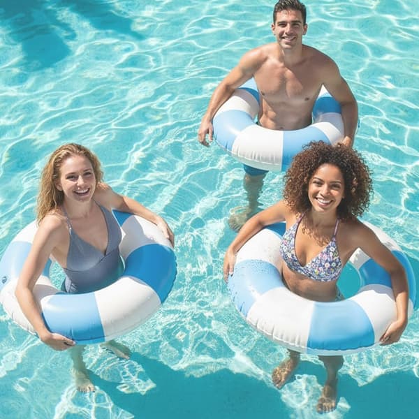 Sjove oppustelige pool-flydere til svømmefester, strandlegetøj, farverige, sommer udendørs Blå Blue