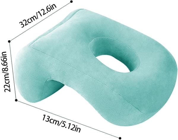 Sleeping Pillow, Soft Foam Donut Pillow, Hollow Desk Pillow, Suitable for Face Down Sleeping, Back Support, 32 cm