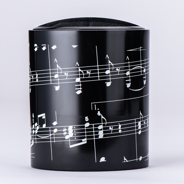 Musik penna pennbehållare, svart penna kopp musikalisk melodi tema pennhållare kopp penna potten Organizer för hemtjänst