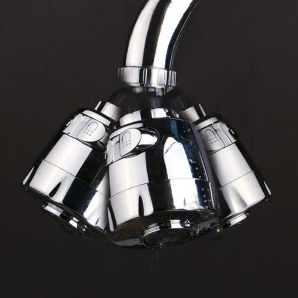 360° Kranmunstycke med Dusch - Adapter för Köksblandare Silver 1st-FF-