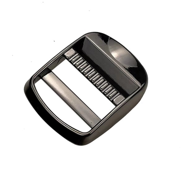 (10-pack) Spännen i zinklegering, metallstegslås, justerbar för ryggsäcksremmar, tillbehör 25 mm (svart)