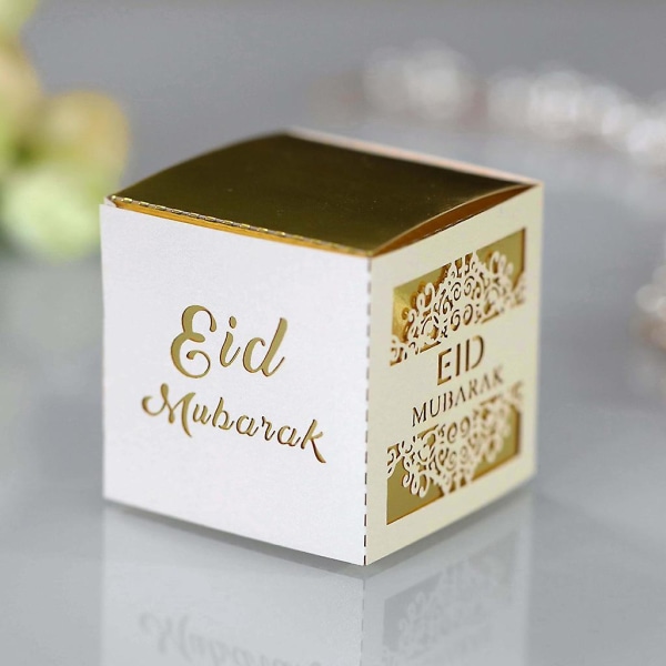 50 stk. slikæsker Ramadan gaveæske festlig hvid