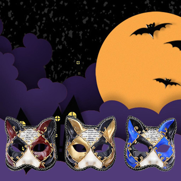 Halloween-naamiot Juhlapuvut Asusteet naamiaiset Cosplay Eläinten naamiot Musta