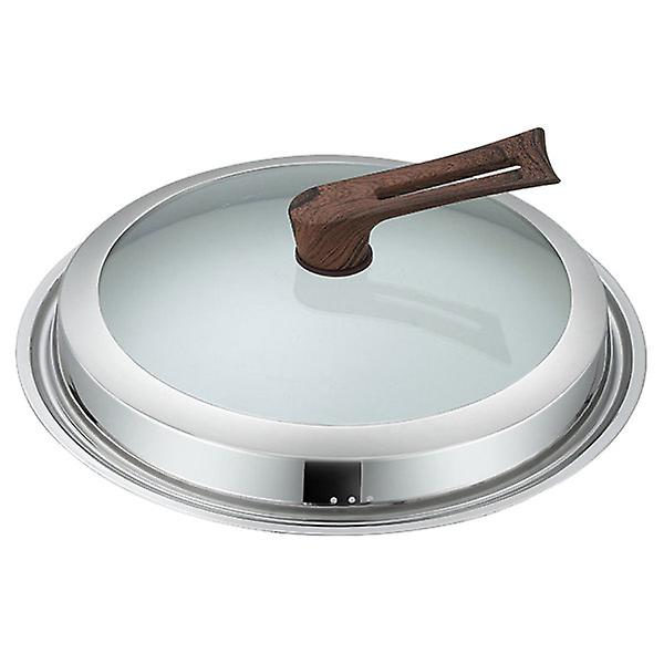 Rustfrit Stål Grydelåg Synlig Panderåg Wok Overløbsdækning Husholdnings Køkkenudstyr Tilbehør 32X32CM