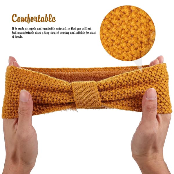 Strikkede knutehårbånd elastiske for kvinner 5 stk elastisk ullgarn motehårbånd hårtilbehør daglig look og trening