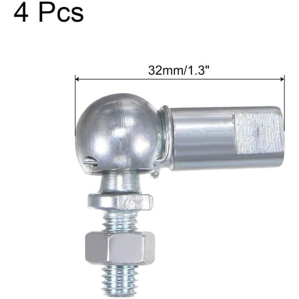 4 stk CS10 M6 rustfrit stål, gevind M6x1.0, rustfrit stål A3