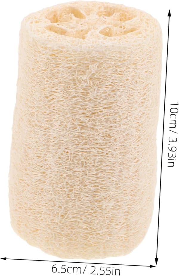 8 stk naturlige luffa badesvamper eksfolierende dusjskrubber