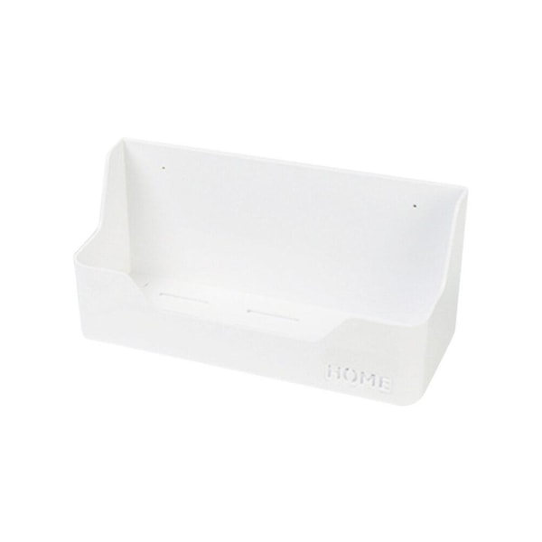 Självhäftande förvaringskorg, sänghylla i plast, väggmonterad organizer för hem, kontor, studentrum (vit) Vit 24*10*11cm