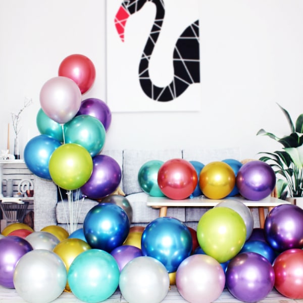 Paket med 50 st utmärkt kvalitet #10 - Dekoration för fester, födelsedagsballong, fester, dekoration, ornament (RÖD)