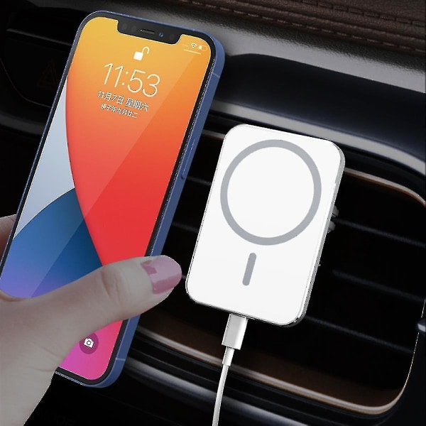 Magnetisk Trådløs Bil Lader For Iphone 13/12 - 360 Justerbar Automatisk Justering Luftventil Magnetisk Telefon Bilfeste Holder Lader Kompatibel Med - Magsafe