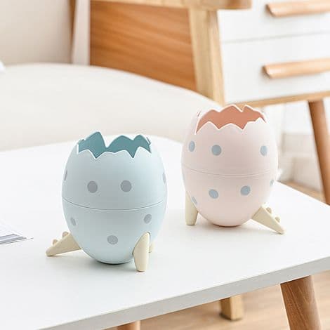 Dinosaur Egg Storage Box, Creative Cartoon Desktop Storage Box, Multifunctional Makeup Brush Storage Organizer, Pen Holder (Green)