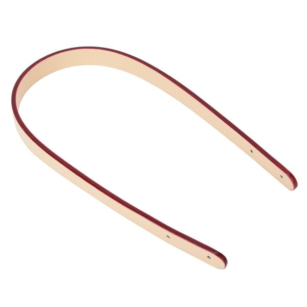 2pcs Split Leather Handbag Handle Strap DIY Handmade Purse Parts with 8 Sets Bronze Rivets (Salmon Pink)