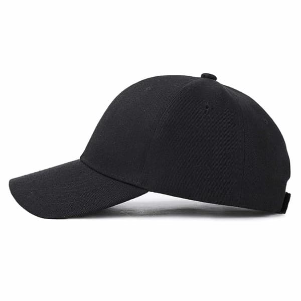 Svart Caps - Sport Strapback med borrelåslukking, One Size Fits All