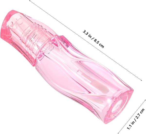 2 stk. ml Twist Lip Gloss Tomt Rør Petg Rosa Påfyllbar Beholder