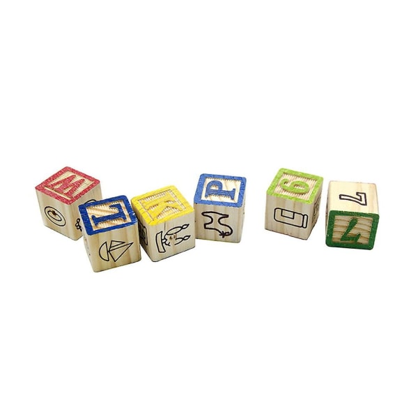 8 stk Kakadue Legetøj Husdyrsudstyr Træbogstaver Blokke Legetøj Fugle Små Dyr Legetøj 3x3cm 3x3cm