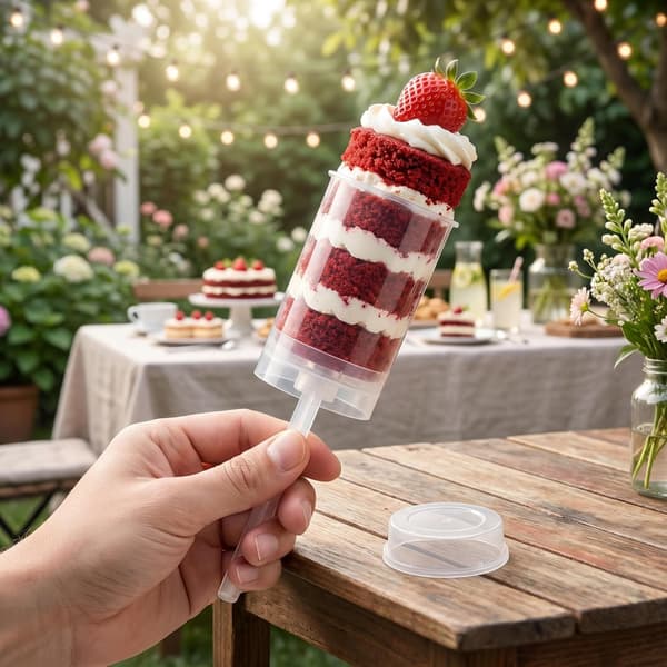 24-pack Push up Cake Pop-behållare med lock och 20-håls Push up Pop Cake-ställ