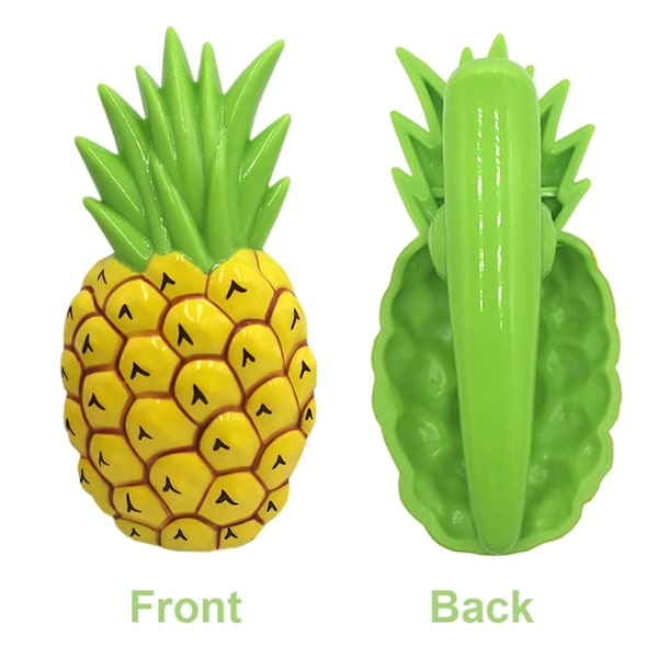 Klämmor för strandpool och kryssningsstolar, klädnypor i plast, strandhanddukshållare, säkra klämmor, jumboset med 2 (ananas-2-pack)