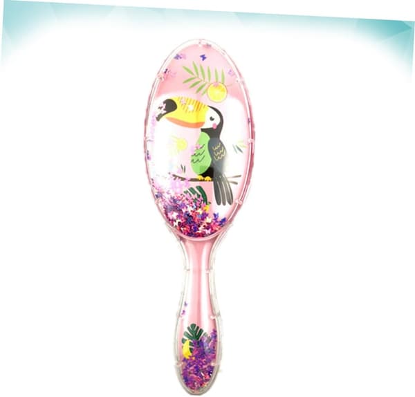 Oval Shimmer Detangling Comb Krøllet Hår Kam Statisk Massage Hår til Piger Styling til Daglig Brug
