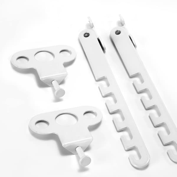 Window Restrictor Window Lock White Window Lock with 8 Screws to Adjust Window Opening 2 Pieces