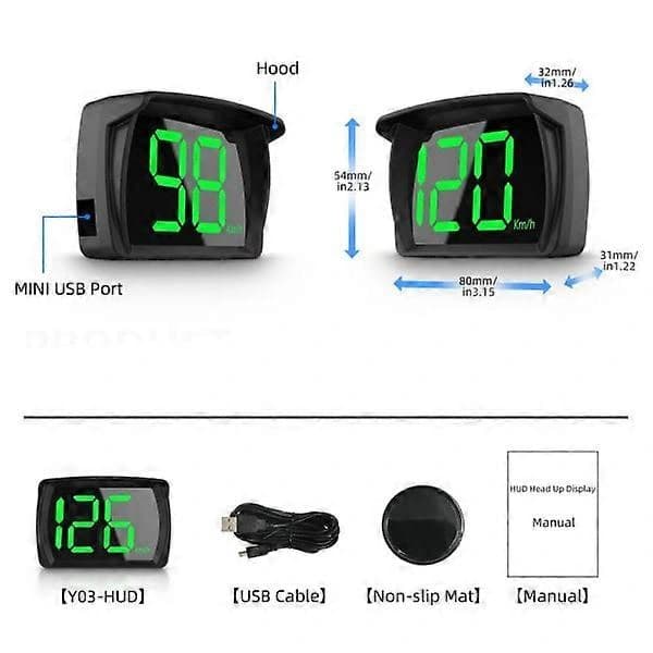 HA~Digital Hastighetsmåler Head Up Display E-Dog