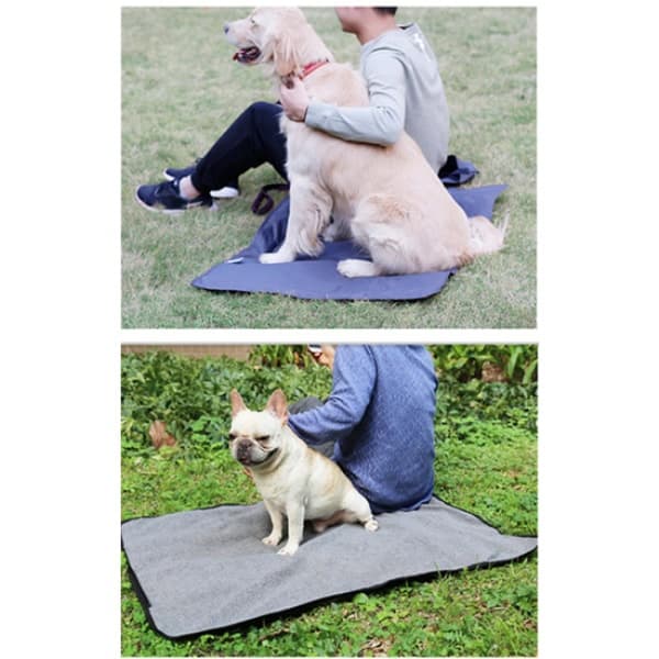 1 multifunctional foldable portable pet mat, gray, suitable for in