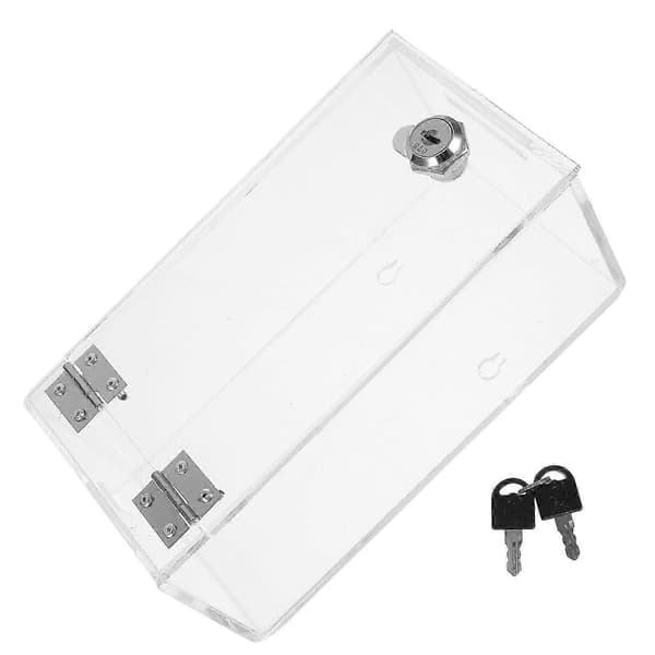 Secure Cell Phone Storage Cabinet with Lock, Transparent Organizer Unit