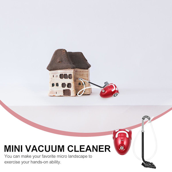 Realisttisk Dammsugare Leksak Utsökt Minihus Dekoration Simuleringsrengörare Röd 3.5X2.7X2CM Red 3.5X2.7X2CM