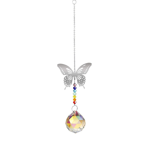 Krystal Guardian Angel Regnbuemager Solfangere med Glaskugle PrismBall Ball