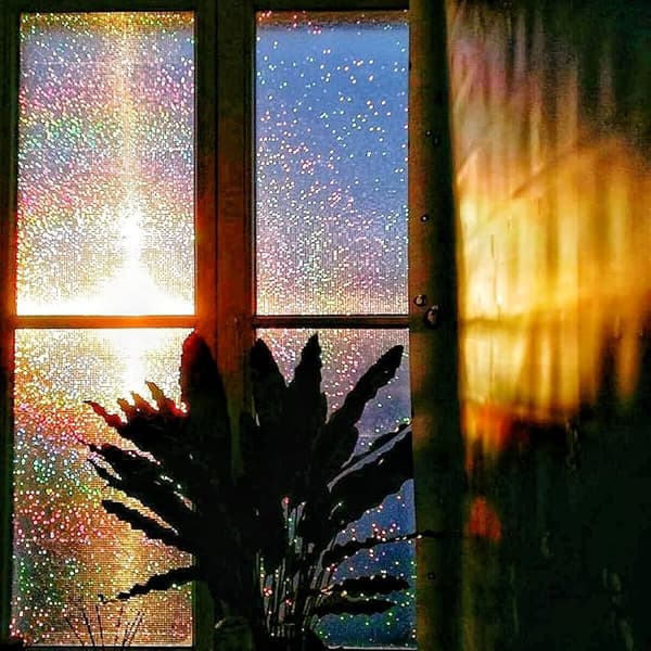 Blå drøm 3D vindusfilm (transparent - mosaikk, 45cm * 1