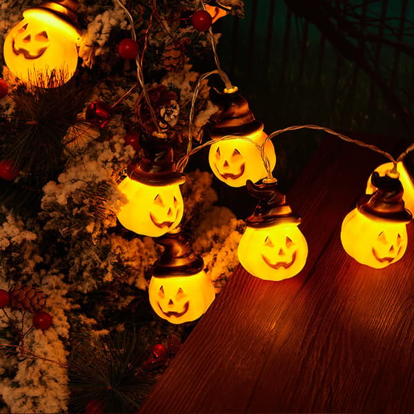 LED-gresskar lysslynge til Halloween, dekorasjonsrekvisitter, gresskar