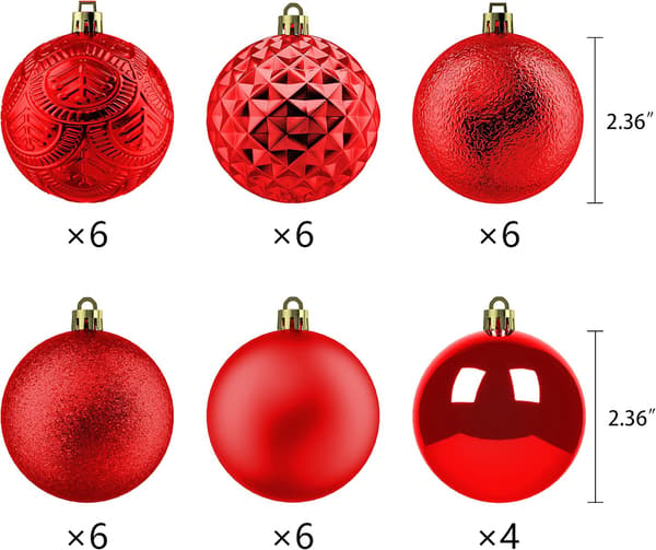 1 pc Christmas Tree Balls Shatterproof Christmas Decorations for Ch