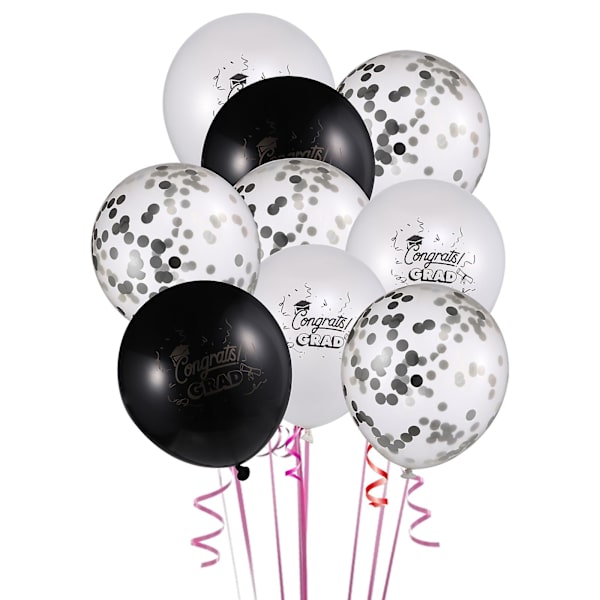 1 Sæt 30 stk. 2021 Graduation Party Dekorative Trykte Balloner Latex Balloner Sort 12X6CM