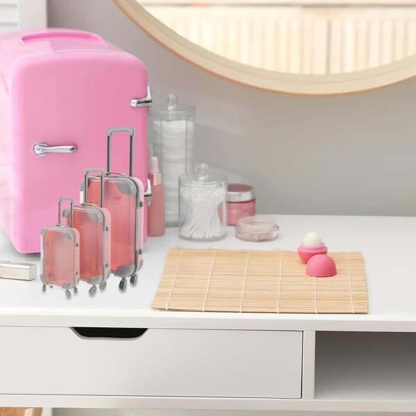 3pcs Eyelash Storage Case Mini Luggage Organizer for False Eyelash Clusters Portable Makeup Travel Case Eyelash Box