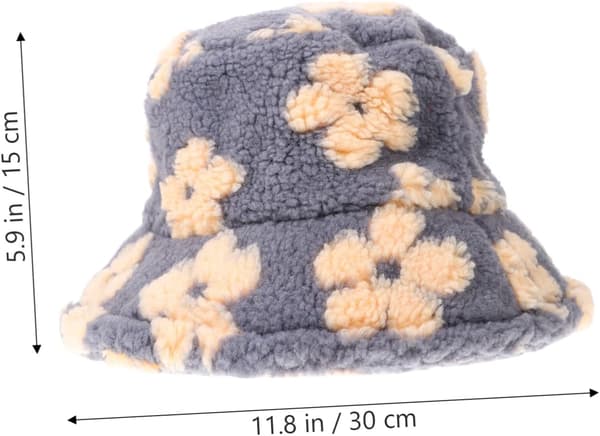 Fuzzy heklet bøttehatt for hverdagsbruk, shopping og temafester