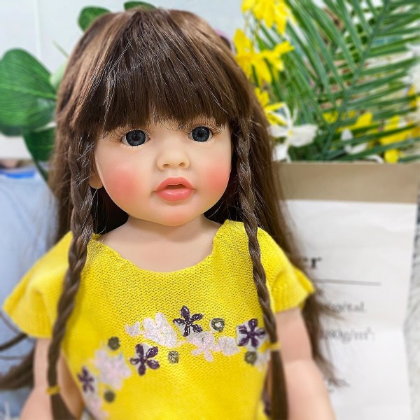 22 tommers realistisk babydukke fullkroppssilikon Realistiske nyfødte dukkeleker
