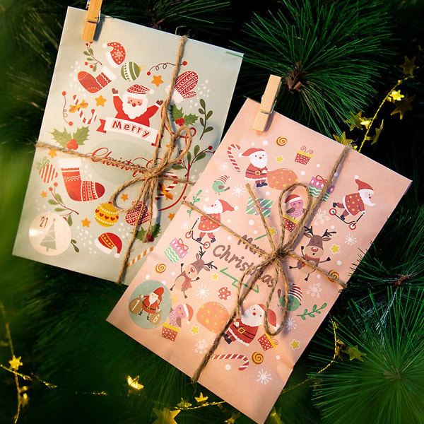 24 Pack Kids Gift Teen Paper Bags Joulukaramelli Lahjakassi Pussit