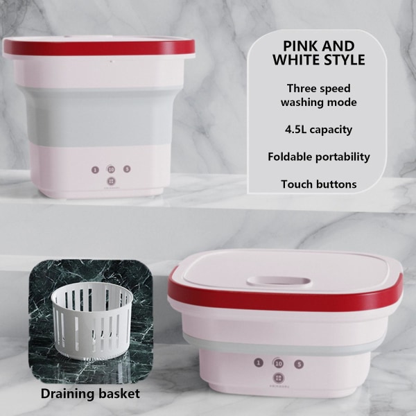 6l Folding Dehydratable Small Mini Portable Purification Underkläder Underkläder TvättmaskinCoral Coral
