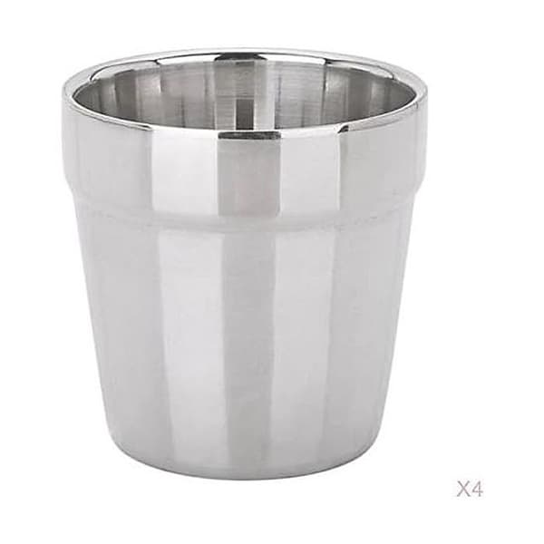 Modern mugg i rostfritt stål, kaffekopp, ölmugg - 4 delar