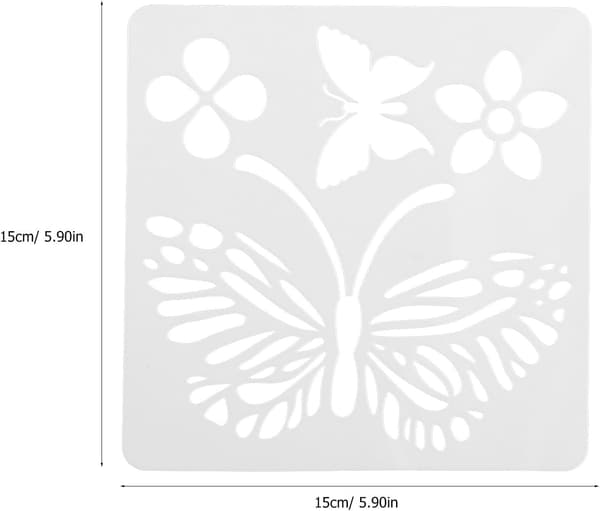 2 Sets DIY Graffiti Stencils Butterfly Craft Stencils for Painting Wall Stencils Journaling and Craftwork