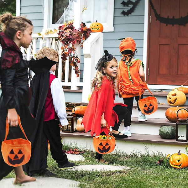 Halloween-kurpitsakarkkipussit lapsille, temppu vai herkku -pussit, ei-kudotut lahjapussit, käsilaukut (2 kpl)