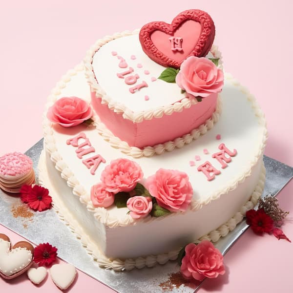 3 Pieces White Heart Shaped Foam Cake Dummies, Reusable Polystyrene Cake Model