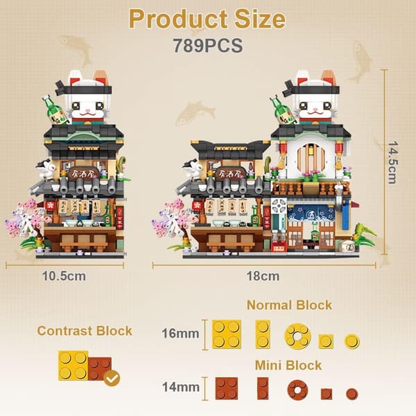 789 delar Izakaya Byggklossar Set