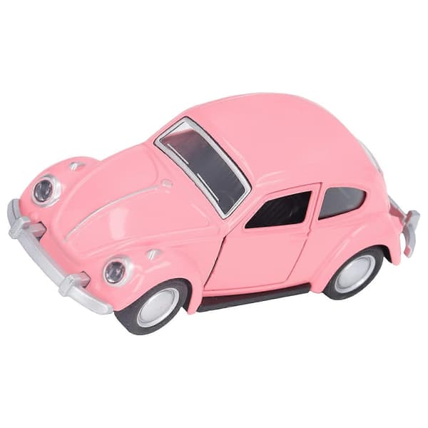 1:36 Scale Die-cast Car Model Deep Pink Pull-back Toy Car with Openable Doors and Realistic Details