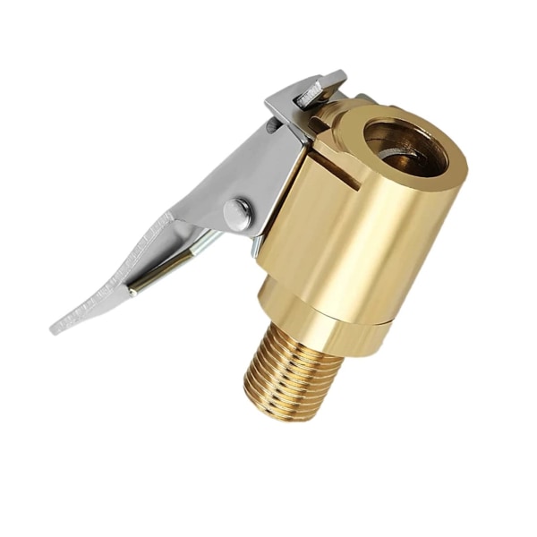 Dækluftchuck med Clip Adapter, Messing Låsende Dæk Inflator Dys Adapter Forbindelse, Ingen Lækage Dæk Chuck til Køretøj