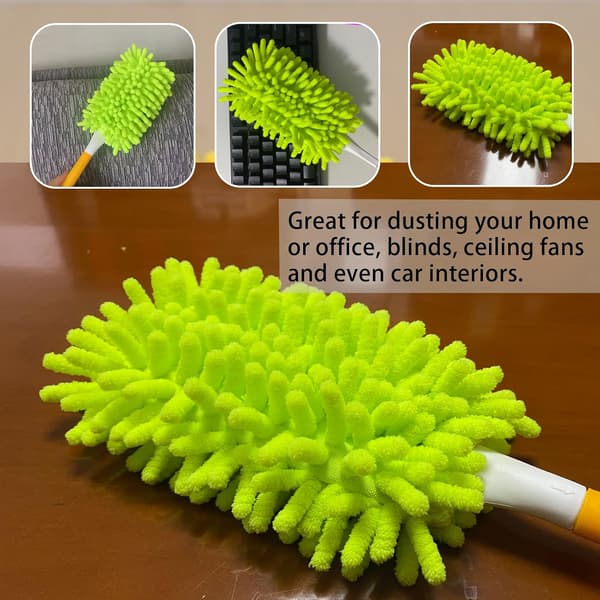 Reusable Duster Cloth Refill Compatible with Swiffer Hand Duster, Microfiber Ceiling Fan Duster for Swiffer Dusters with Extended Handle