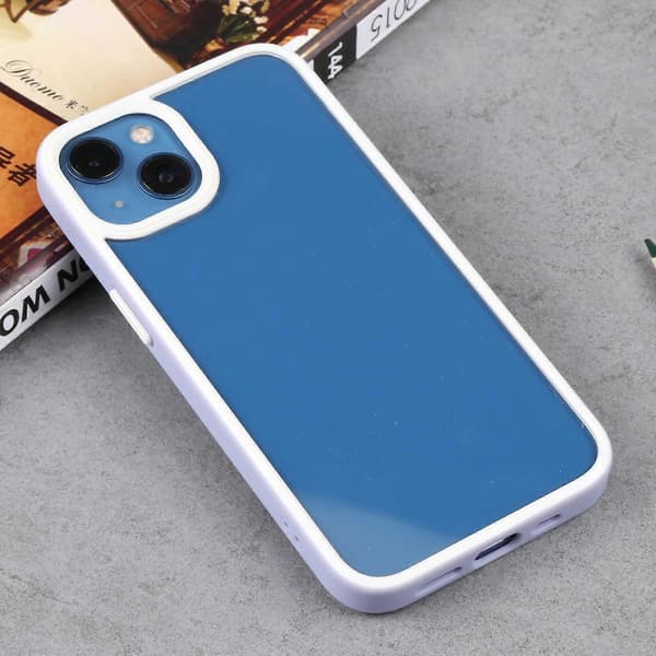 För iPhone 14 Plus Tvåfärgat Skydd TPU + PC Telefonfodral