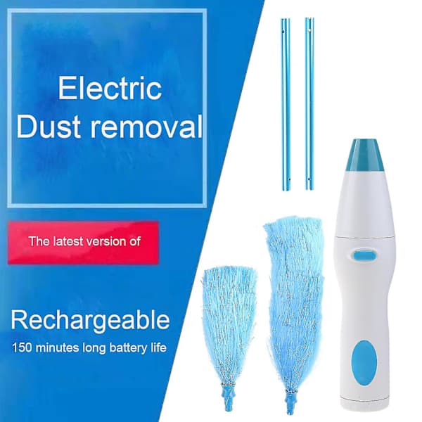 Electric Duster Rechargeable Dusting Brush Extendable Rotating Cleaning Tool