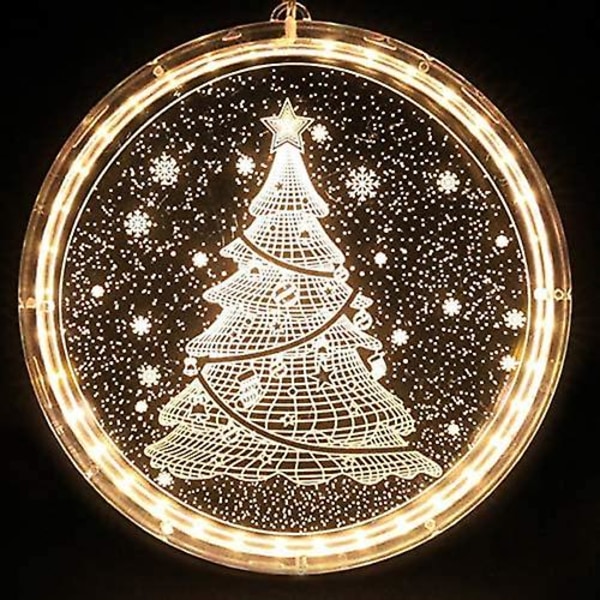 Led julelys Hengende lysekrone Lnerterior 3d Akryl Disc Suspended Lights Ins Decoration Of The House Soveromsgardiner (juletre)